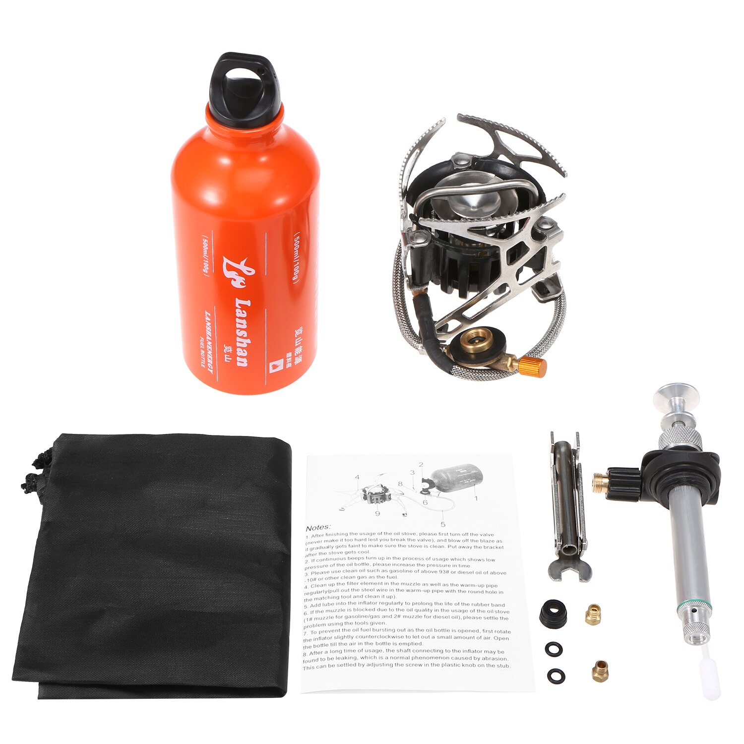Camping en plein air Multi poêle à mazout avec 500ml essence bouteille de carburant pour Diesel alcool pique-nique cuisinière à gaz cuisinière brûleur