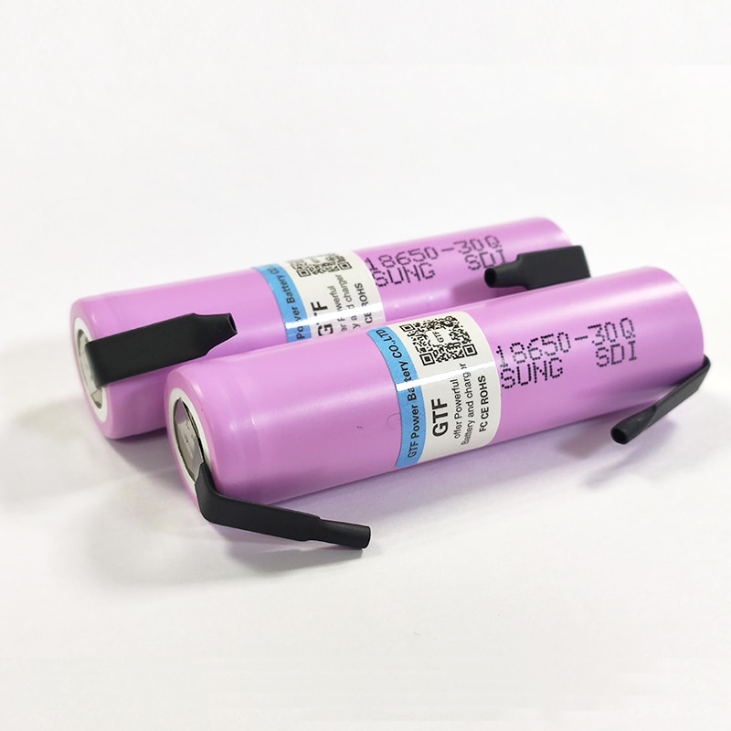 3000 mah 100%  kapacitet 3.7v 18650 batteri för samsung 30q inr 18650 30q 20a uppladdningsbart li-ion batteri + diy nicke