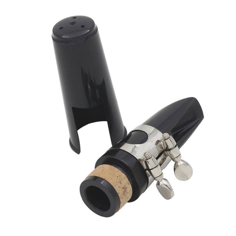 Kit d&#39;embout de clarinette avec Ligature, un roseau et capuchon en plastique ~ noir