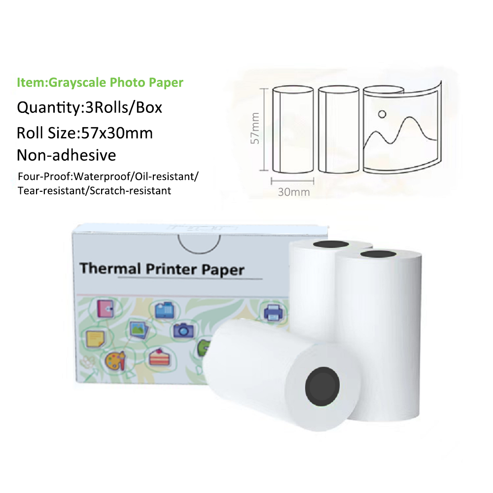 Mini Thermisch NO-Sticker Papier 57mm Voor Foto Foto Draagbare Printer Thermisch Papier Afdrukken Papier Voor Pocket Printers camera: Licht Groen