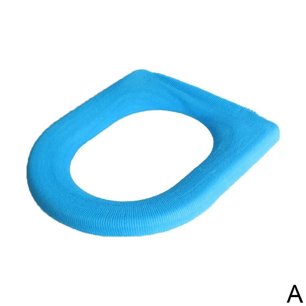 Kolorowe ciepłe miękke zmywalne pokrowiec na deskę sedesową zestaw mata robić wystroju domu Closestool mata poszewka pokrowiec na klapę sedesu akcesoria: niebieski