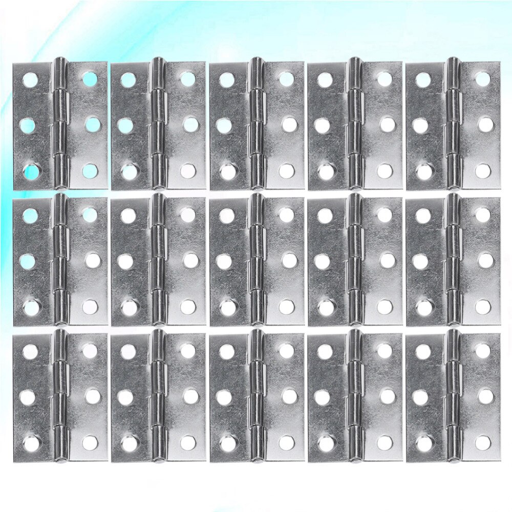 32 Uds 1,5 bisagra de puerta de pulgadas de acero inoxidable tapa bisagra contra solapa Backflap bisagra cajón bisagra de tope (Plata): Silver 1
