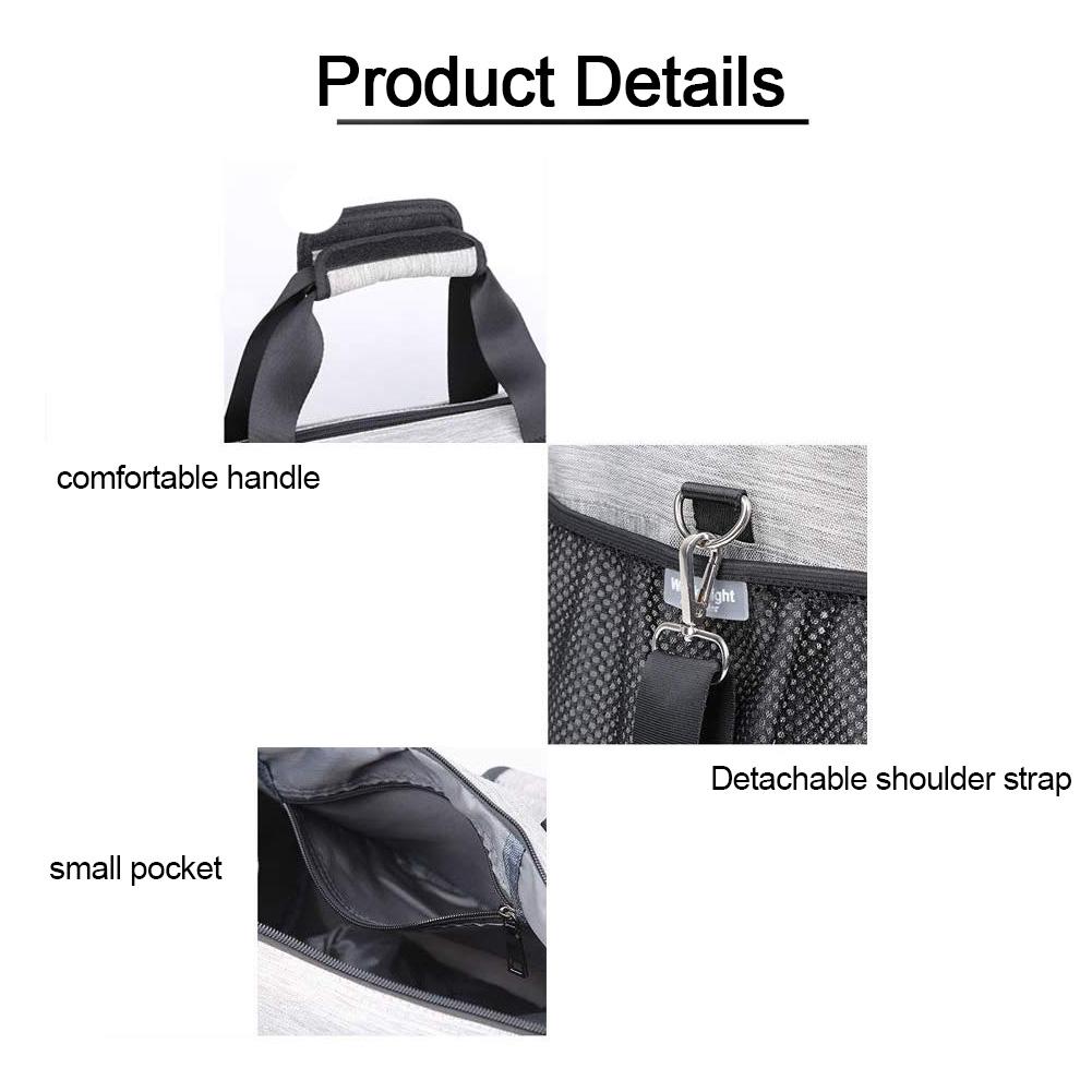 Treningsbag sportsvesker menn kvinner trening tas for sko dame fitness yoga reise bagasje skulder svart sac de sport