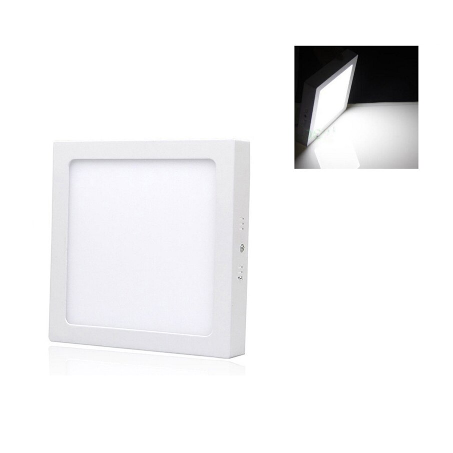 AC85-265V Led Panel Light Ceiling Lamp Surface Mounted Indoor Lighting Down Round/Square Style Lamp with Driver 6W 12W 18W 24W: Square white / 12w