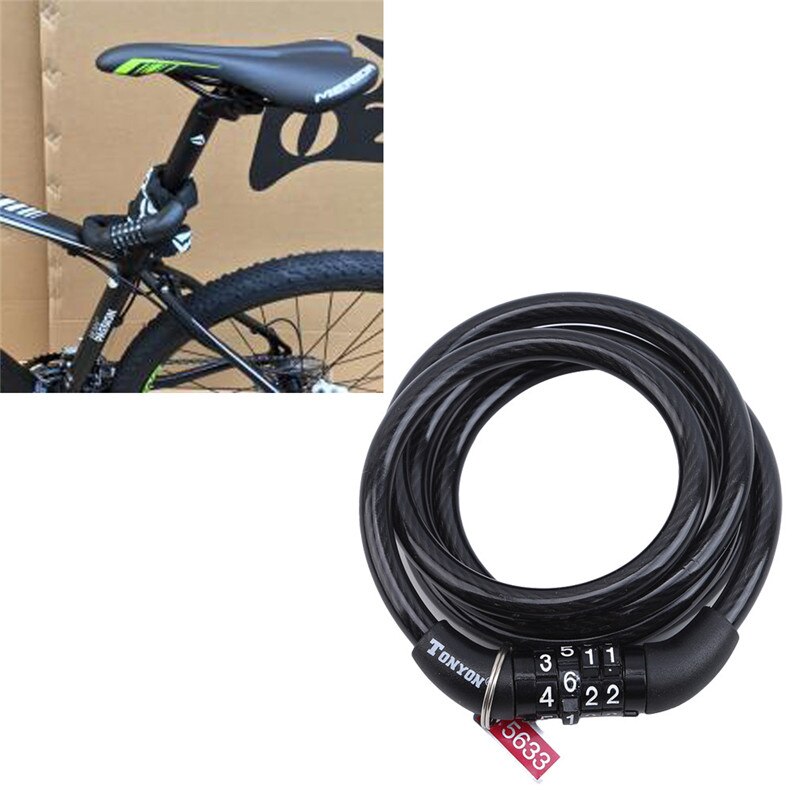 Lock Security Code Lock Multifunctional Bicycle Lock Anti-Theft Security Code Combination Lock Strengthen Steel Bike Cable