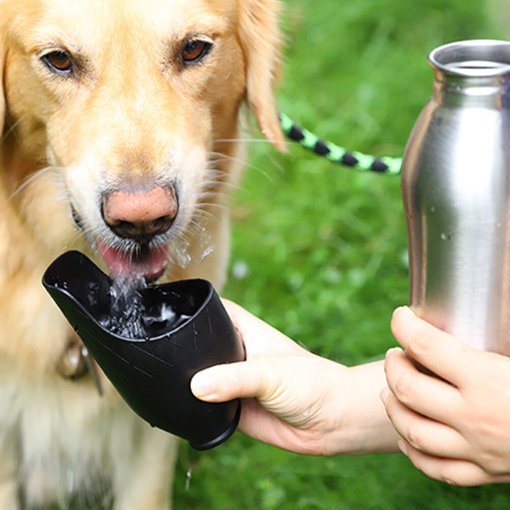Metal Pet Water Bottle Puppy Water Feeder Stainless Steel Dog Waterer Pet Supply