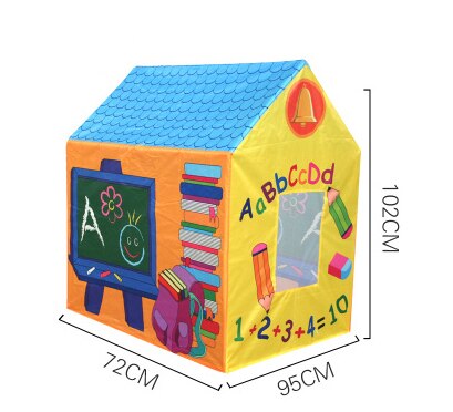 Kids toys tents Foldable Portable Boy Girl Princess Castle Indoor Outdoor Play Tents play mat Rug Playhouse For Child Best: ABCD house