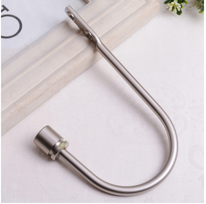 2Pcs Curtain Holdbacks Curtain Hooks U Shaped Hook Wall Mounted Tassel Curtain Tieback Hook Drapery Tieback Curtain Accessories: WHITE