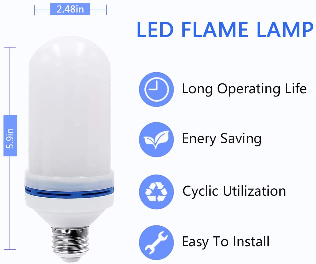 E27 Vlam Lampen 15W 85-265V 4 Modi Ampul Led Vlam Effect Licht Lamp Flickering Emulatie Fire licht Geel/Blauw/Groen