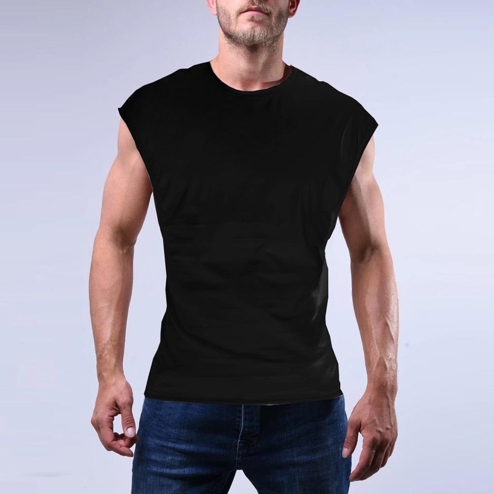 czołg topy dla kulturystów męska Leter kamizelka lekki niejednolita całość bez rękawów kontrast bluza z kapturem topy mężczyźni płótno0211: A / S