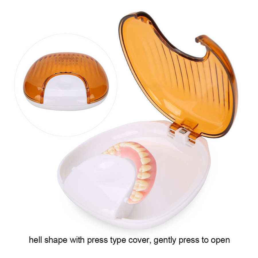 Orthodontic Retainer Case Portable Denture Storage Case Waterproof Mouthpiece Denture organizer Container Dentistry Supplies