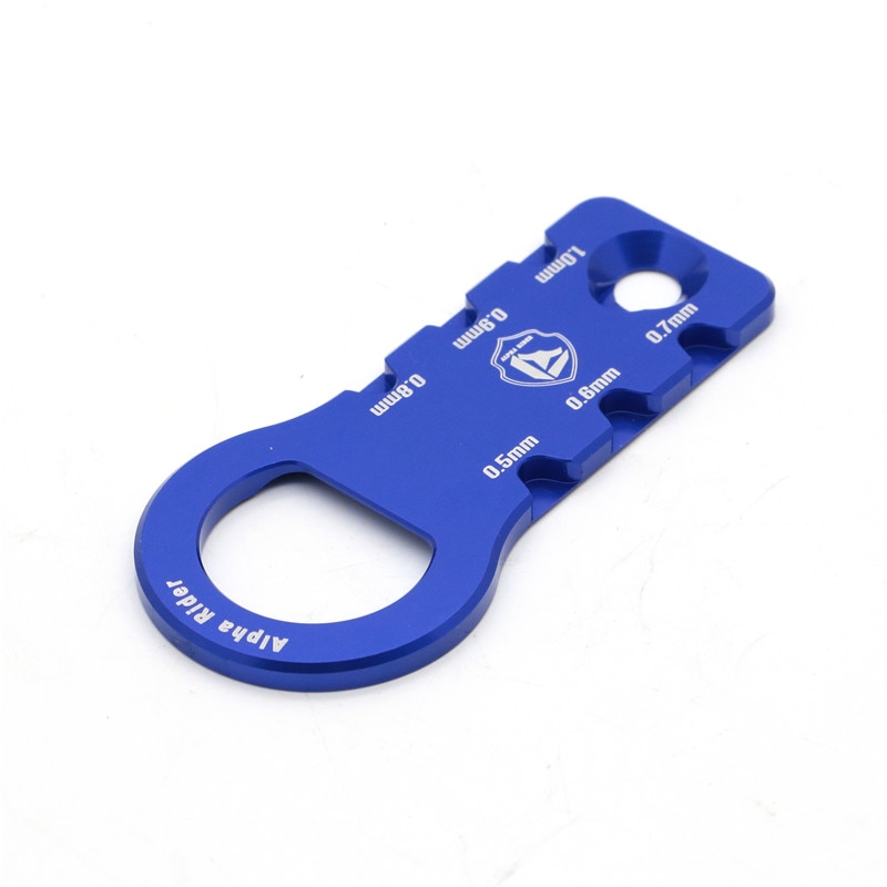 Spark Plug Gap Tool Gauge 0.5mm 0.6mm 0.7mm 0.8mm 0.8mm 1.0mm Aluminum bottle opener on opposite end