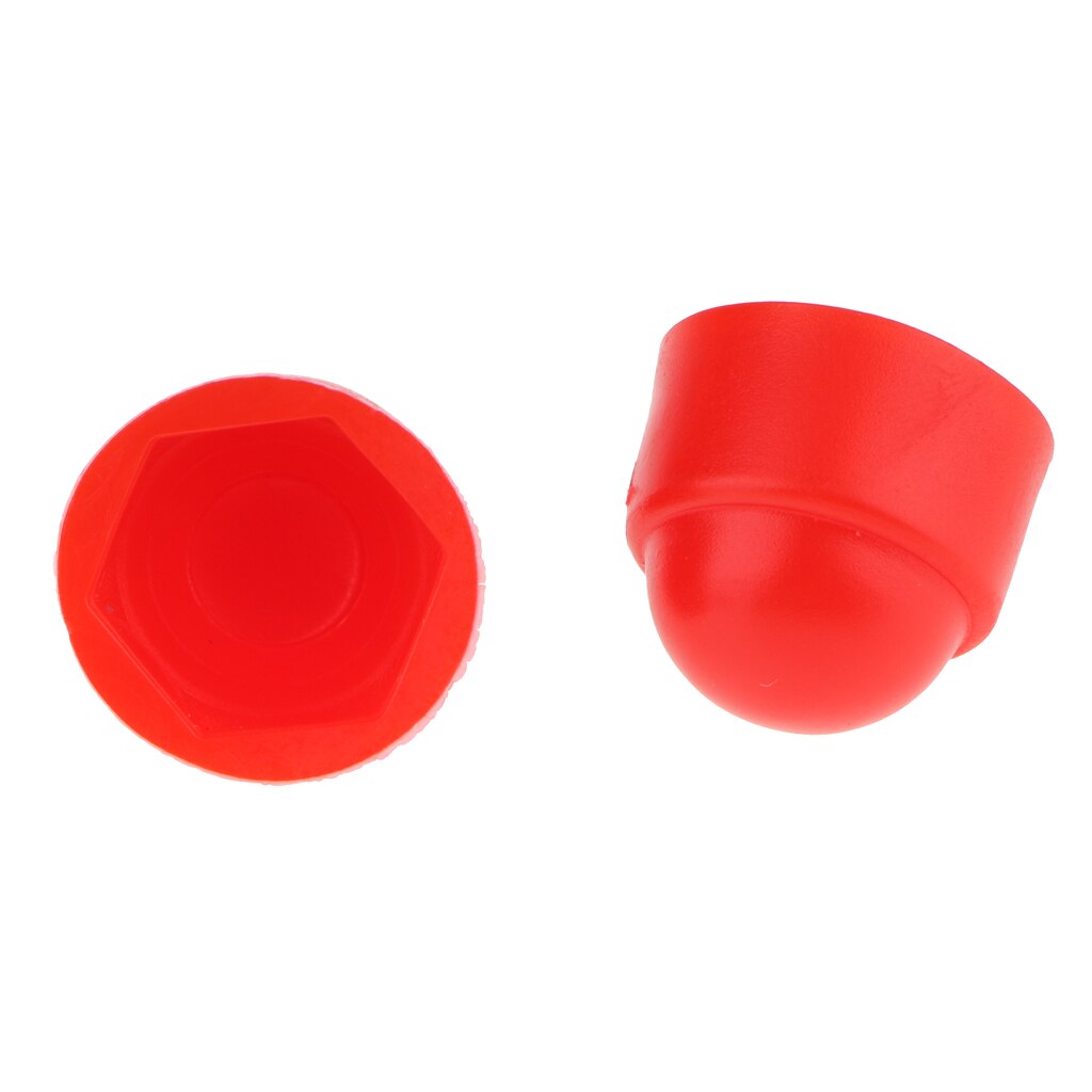 10 st röd plastkupol med sexkantsmutter skyddslock  m6 10 x 13mm