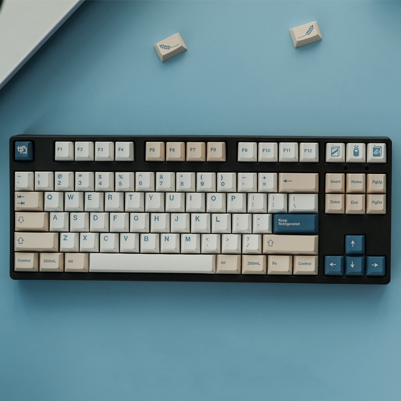 Capuchons de clavier pour MX Swincth, 141 touches, PBT, pour clavier mécanique, avec gravure Cherry grandife, par Sublimation, avec décalage 1,75u/2U