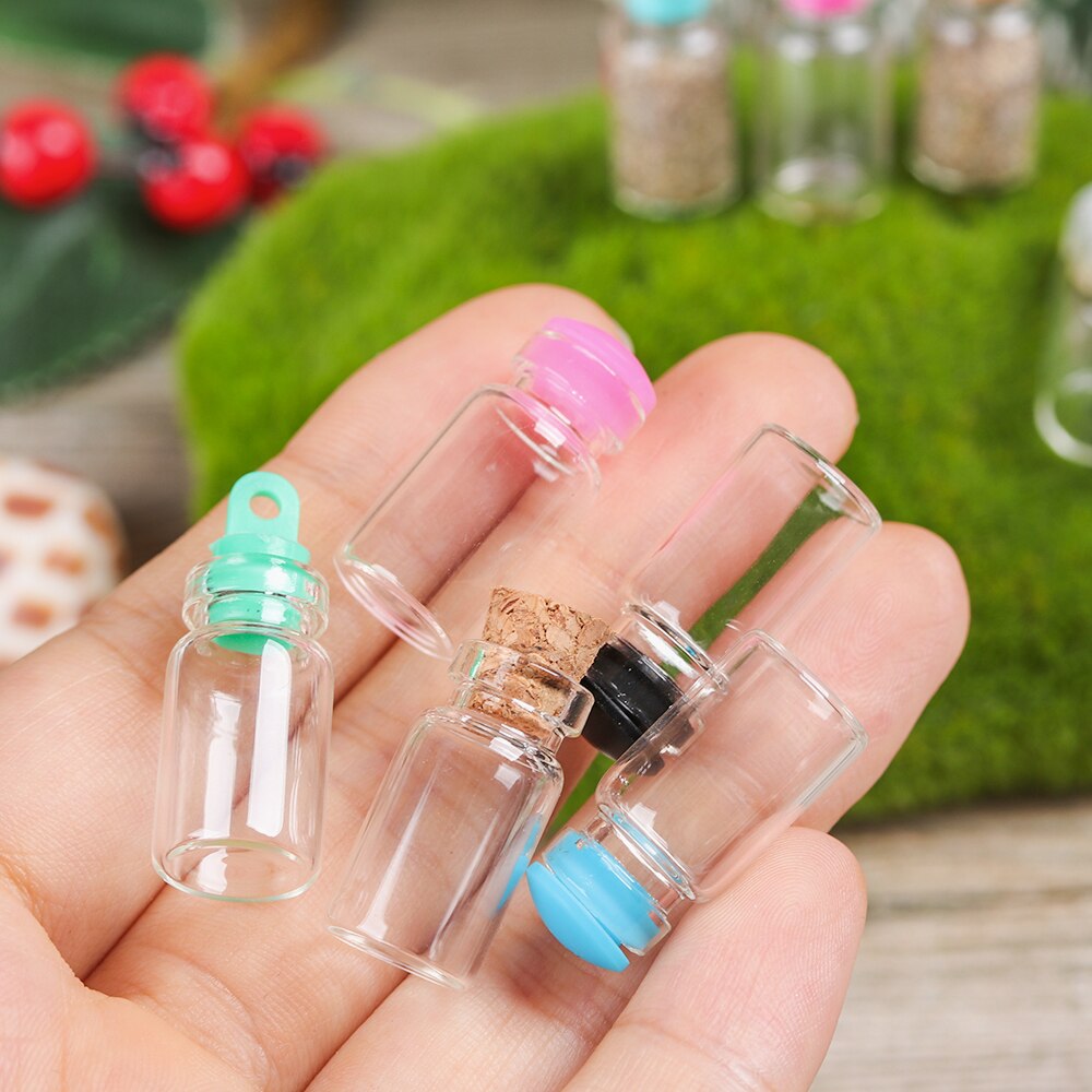 10Pcs 12X24Mm Kleine Drift Fles Glazen Potten Decoratie Diy Containers Mini Bericht Flesjes Ornamenten Kurk home Decor