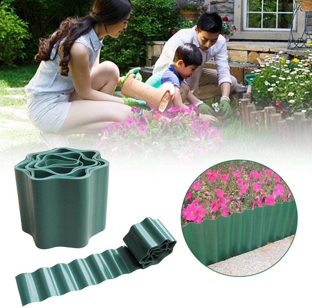 Plastic Garden Edging Border,Garden Lawn Edging, Border Edging For Lawns, Flower Beds,1pack-15cmx9Meters