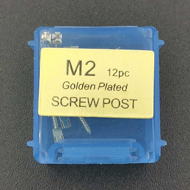 12 stücke Zahn Gold Überzogene Schraube Post S1 S2 S3 L1 L2 Edelstahl Zahn Schraube Beiträge M1 M2 M3 einzigen Paket Zahn Materialien: M2