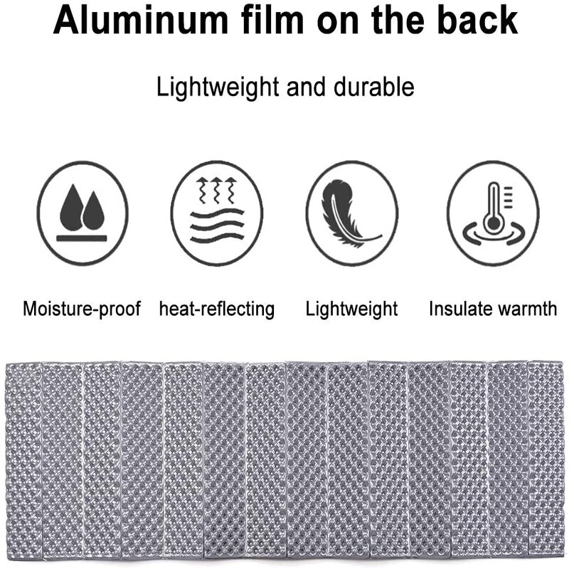 Esterilla ultraligera para acampar, colchoneta plegable de espuma para exteriores, Picnic, senderismo, equipo de senderismo, impermeable