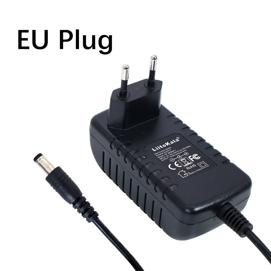 Liitokala 12V 3A zasilacz monitor drzwi DC 5.5*2.1mm ue/usa wtyczka wejście AC 100-240V