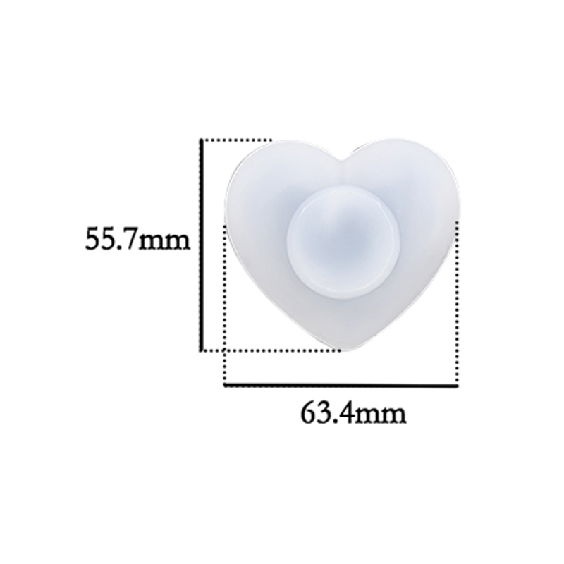 Moules en silicone en forme de coeur 3D, moule en béton, moules en résine, moules à bijoux, UV, élection xy, porte-clés bricolage, bijoux exécutif: Black
