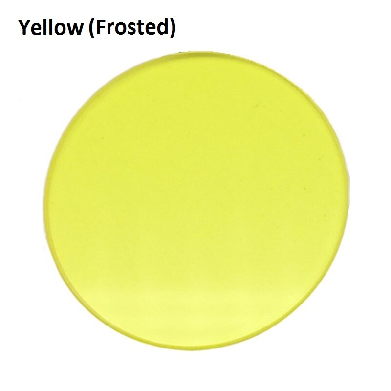 Filtre optique 32mm de diamètre, verre Transparent vert bleu jaune givré blanc jaune pour Microscope biologique 1 pièce: Yellow (Frosed)