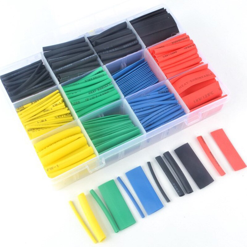 Envoltura termorretráctil para coche, cubierta térmica de aislamiento, Kits de encogimiento de Cable eléctrico, Tubo termorretráctil, 530 Uds.