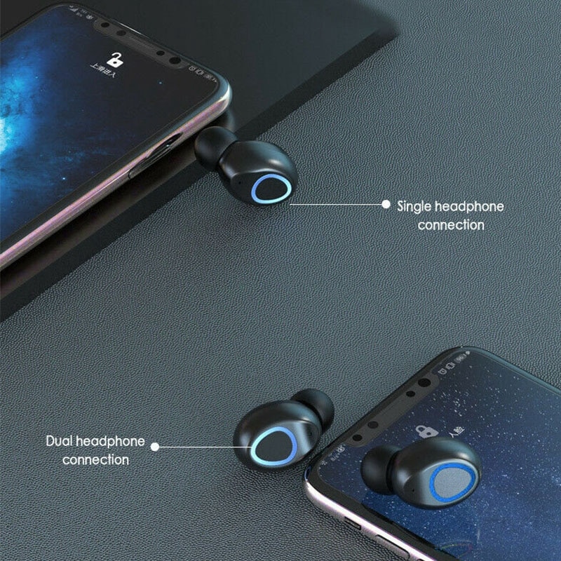 1 Pair Bluetooth 5.0 Headset Wireless Earphones Mini Earbuds Cordless Headset Headphones Handsfree For iphone Android