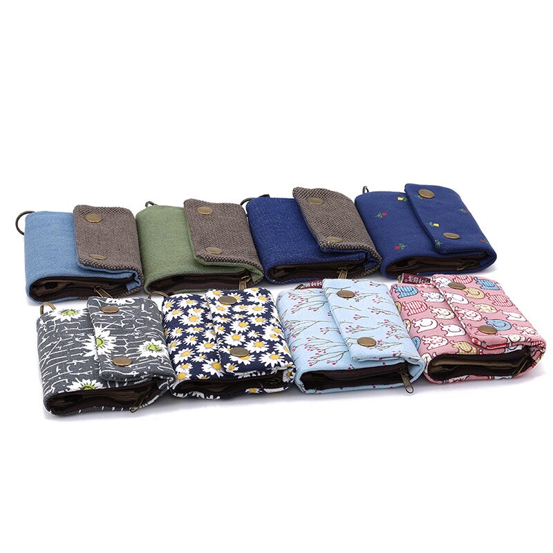 Denim Jeans Canvas Wallets Women Men Bag Best For Boyfriend Short Zipper Coin Bag Purses