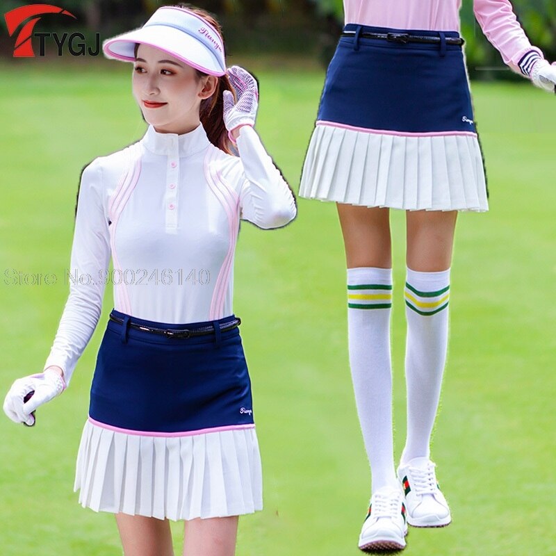 Kvinder golf nederdel sommer kvinders afslappede nederdel atletisk sport korte skorts til damer pige anti-eksponering plisserede nederdele
