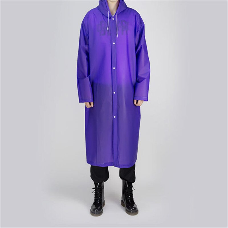 Chubasquero transparente impermeable para hombre y mujer, abrigo grueso para la lluvia, para exteriores, Camping, viaje, Sudadera con capucha, Ponchos, 145-190cm