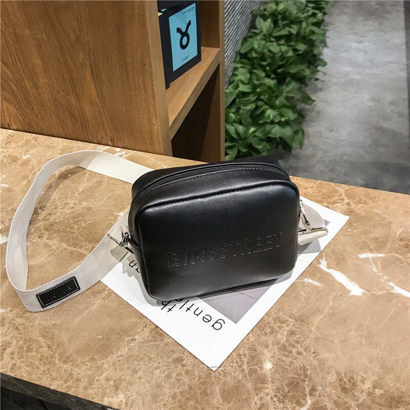 2020novo all-match bolsa feminina ins mesmo estilo pequeno saco quadrado: black