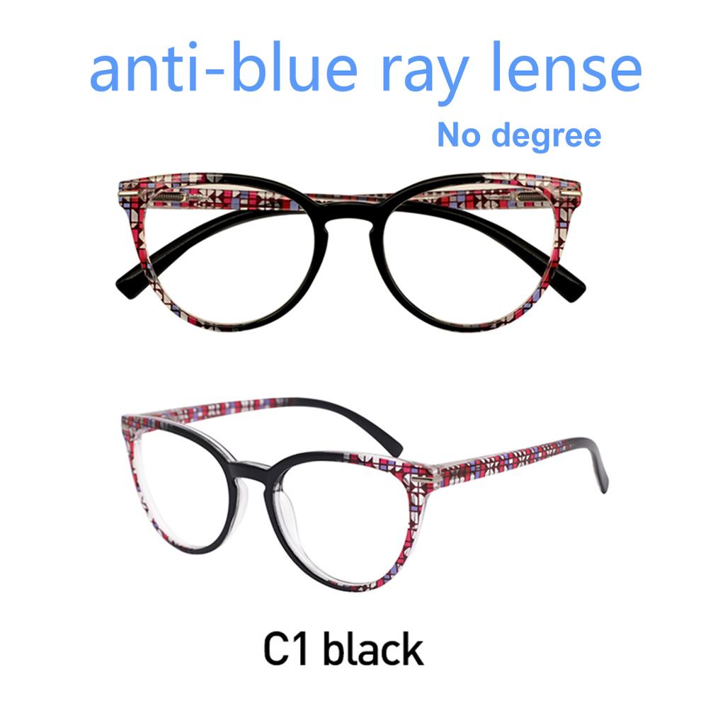 OCCI CHIARI, gafas de luz azul, Marcos cristal óptico gafas Vintage para mujer, gafas de ordenador transparentes, gafas graduadas para miopía, Marco óptico: C1A black