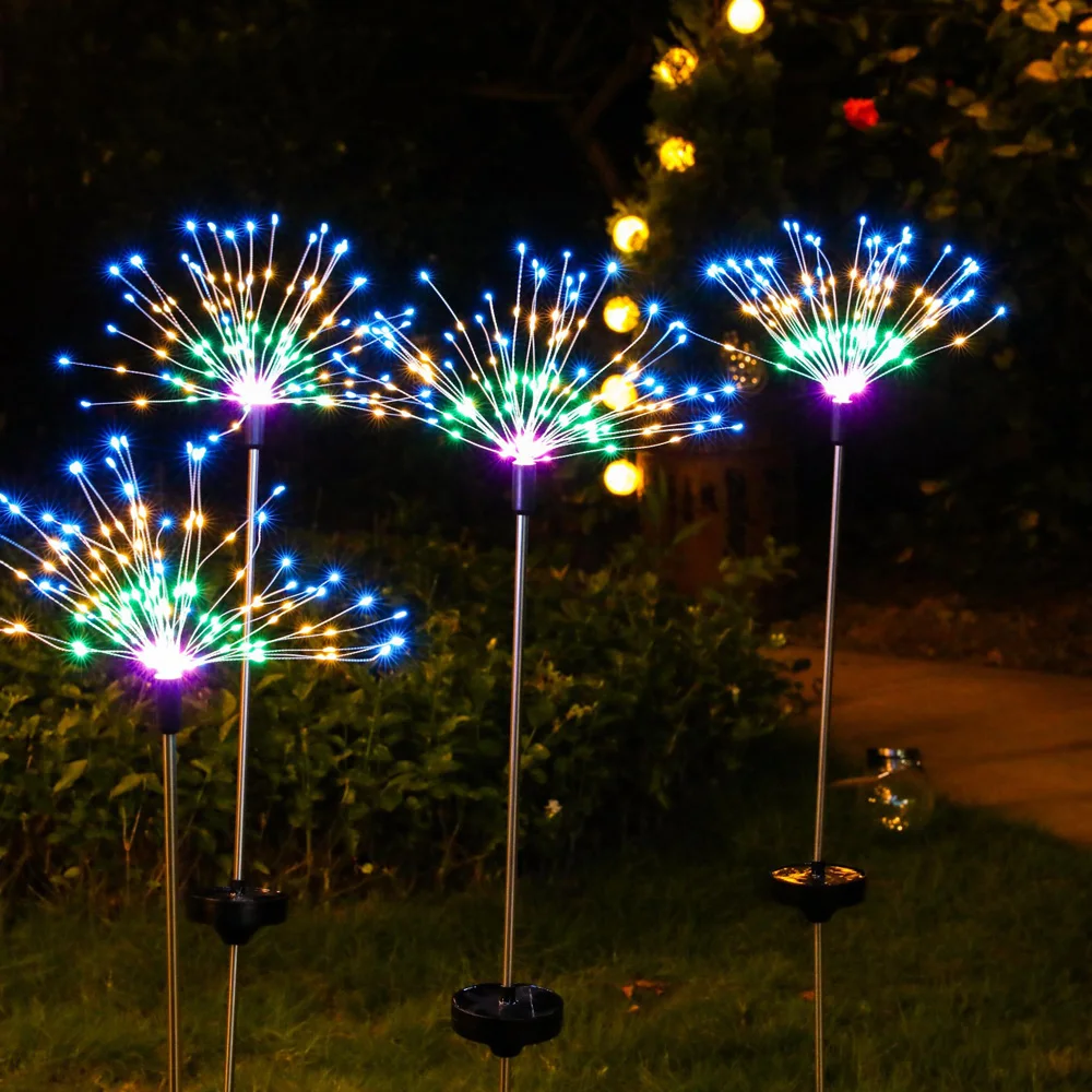 Anblub 90/150 Led Solar Vuurwerk Kleurrijke Outdoor Waterdichte Tuin Lampen Energiebesparing
