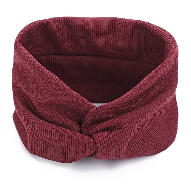 Bandeau d'hiver pour femmes, nœud supérieur, turban, bandeau, accessoire pour cheveux couleur bonbon: 622915