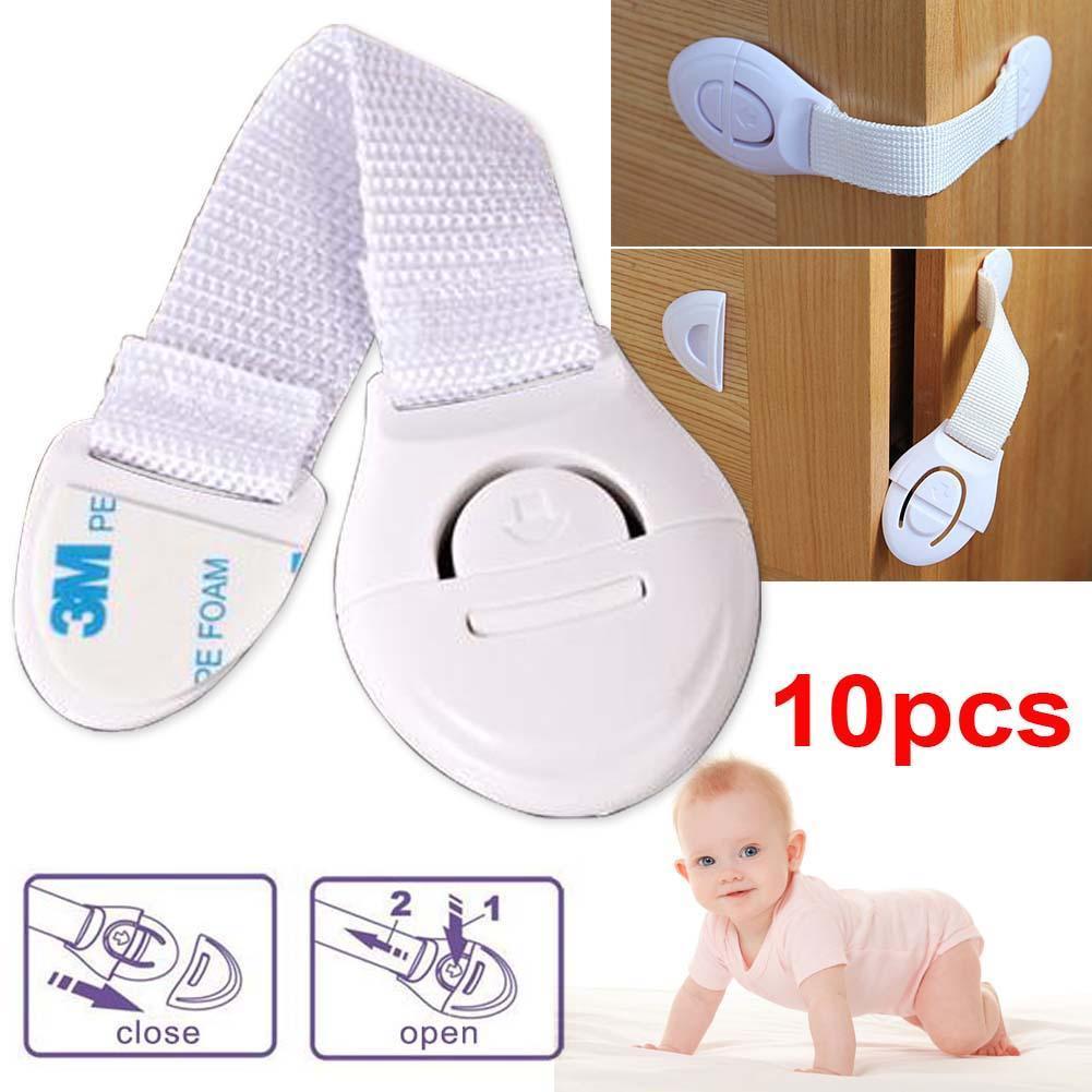 10pcs Toddler Safety Lock Child Infant Kids Drawer Door Cabinet Cupboard For Baby