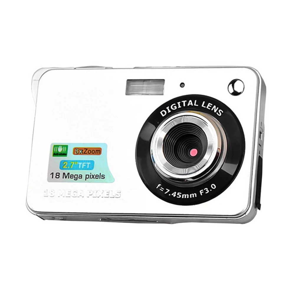Neue K09 18MP 2,7 Inch LCD Screen 8x Zoom Smile Capture Anti-Shake-Digital Kamera für Kind: White