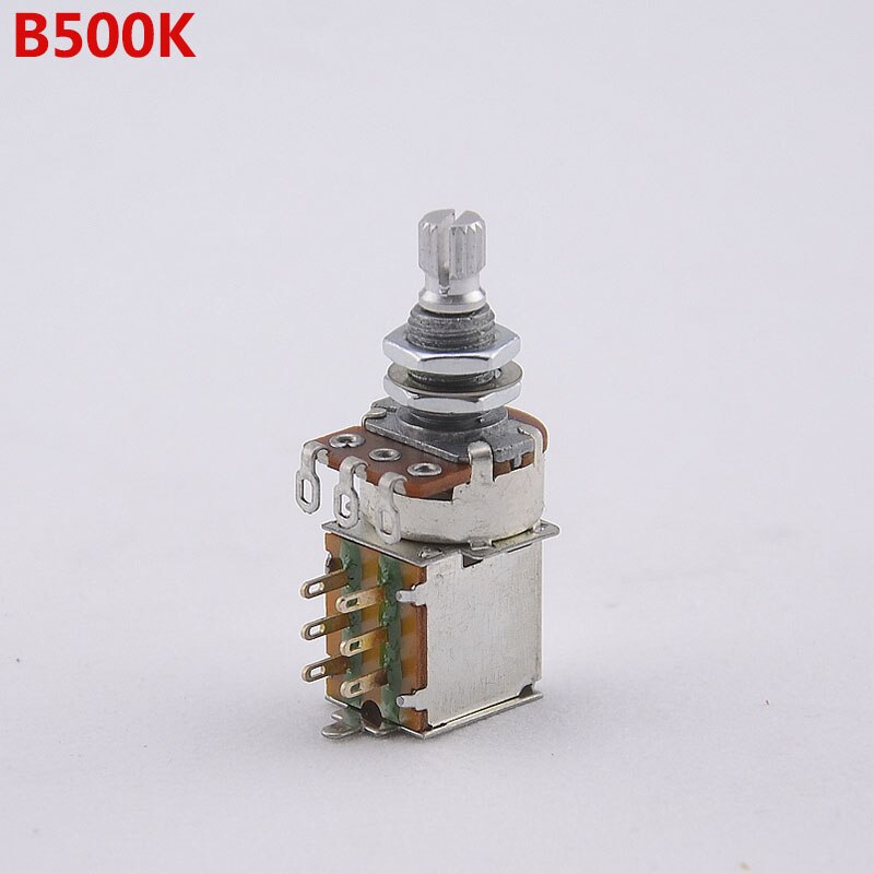 【Made in Korea】1 Piece Alpha Push Pull Potentiometer(POT) For Electric Guitar Bass 25K/B50K/250K/500K: B500K 1 Piece