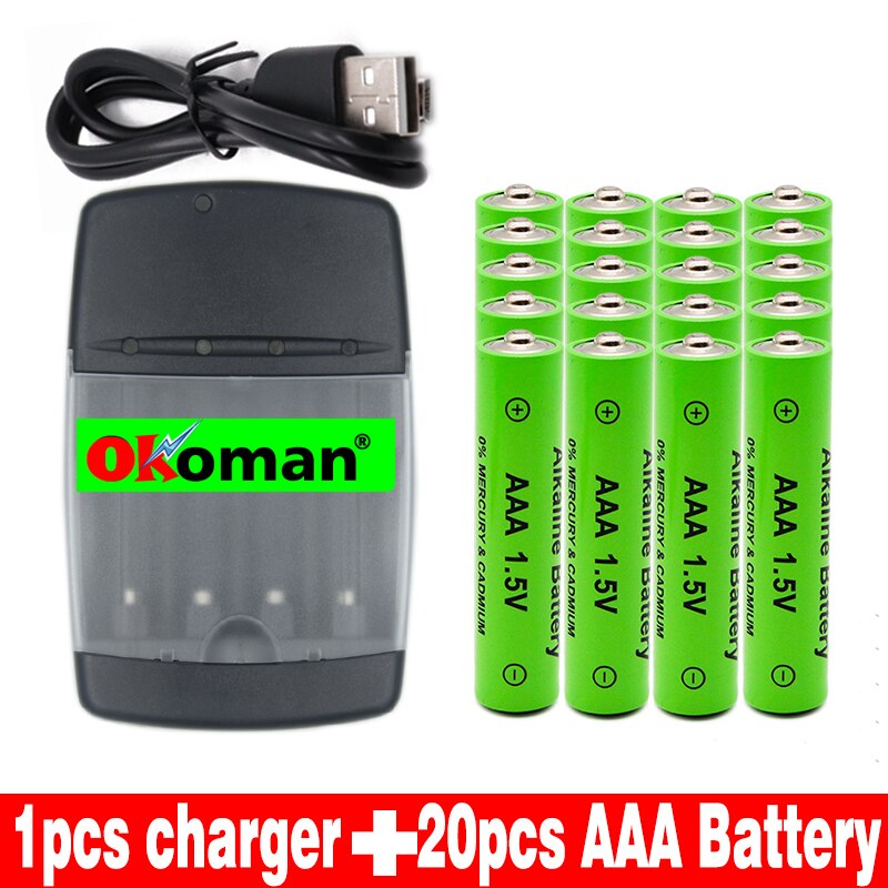 AAA 2100mah 1.5V alkaline rechargeable battery for LED light electric toy battery and four-slot alkaline battery charger: YELLOW