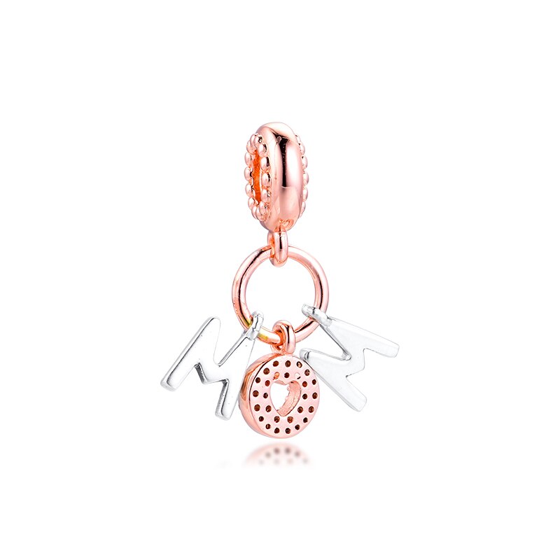 Acsesoris für frauen Mum Buchstaben Baumeln Charme Sterling Silber Schmuck Passt silber 925 armbänder Für Frau DIY Perlen