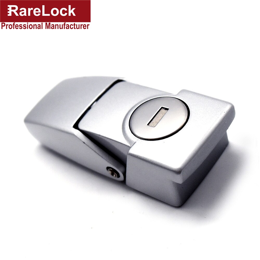 LHX BJA57-2 Silver Hasp Lock 32mm*76mm Spring 2 keys Dustproof Sliding Door Simple Convenience Window Cabinet Locks Cerradura