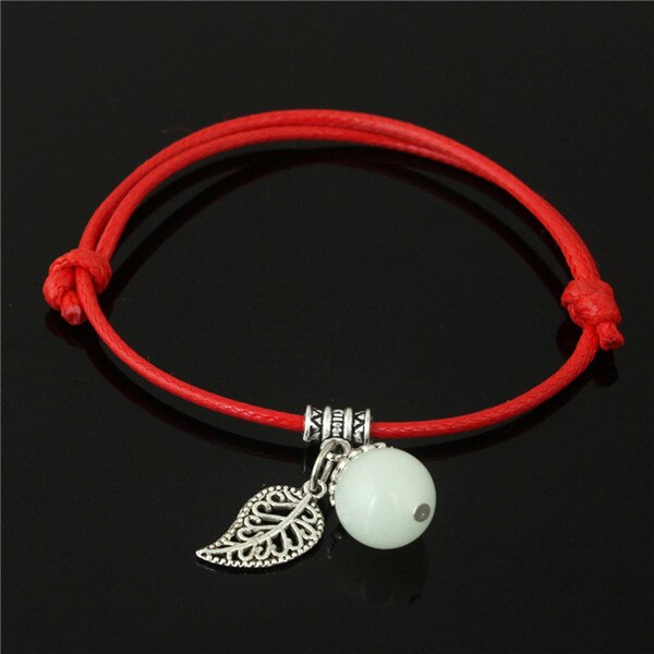 Moda luminosa grânulo folha pingente pulseira homens trançado corda corrente casal o ano de nascimento pulseira para mulher estudante jóias: 13