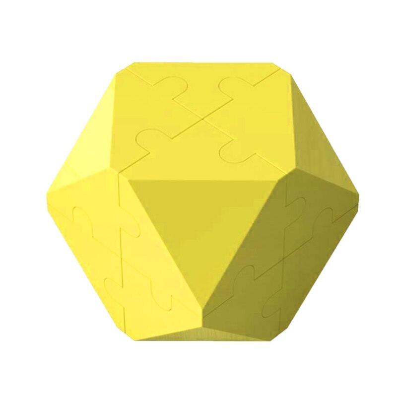 Three-dimensional Irregular Shape Magic Cube Children Puzzle Building Block Decompression Early Education Toy Kids Christmas Bir: Yellow