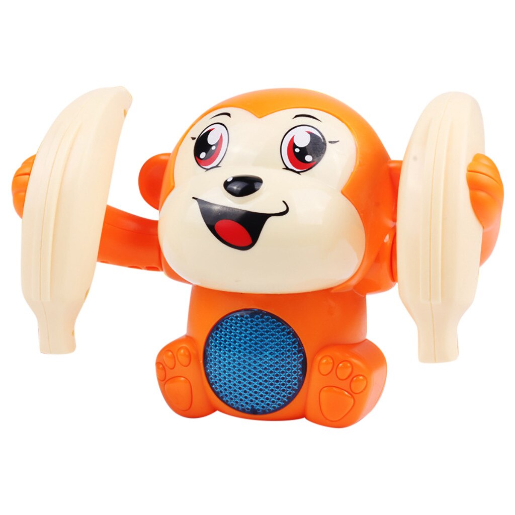 Baby Voice Control Rolling Little Monkey Toy Walk Sing Brain Game Electric Toys