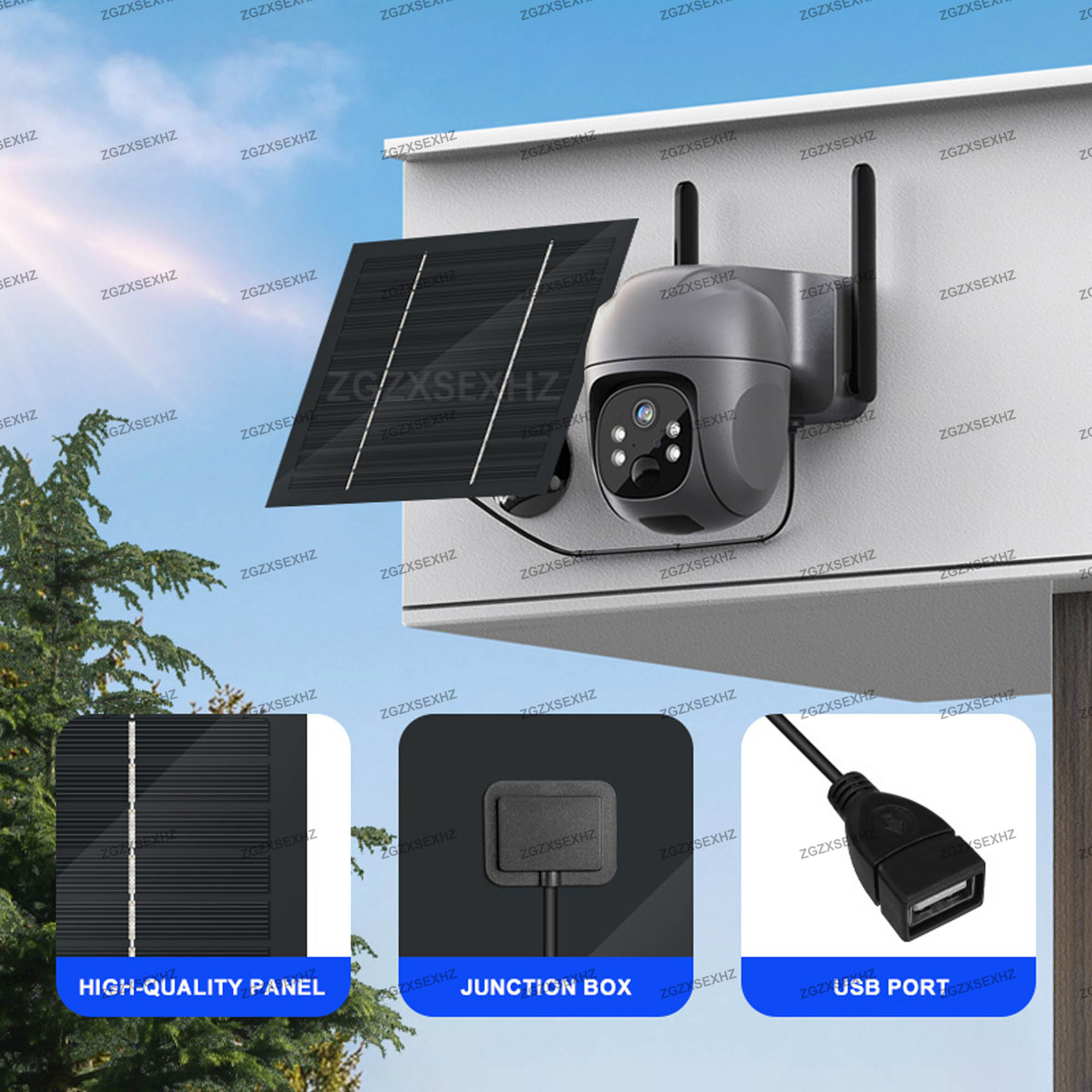 10w panele słoneczne, przenośny mini wentylator usb z ładowarką, obrotowy, cichy, silny wiatr, do użytku na zewnątrz, na kempingu, na biurku, na stole, do komputera