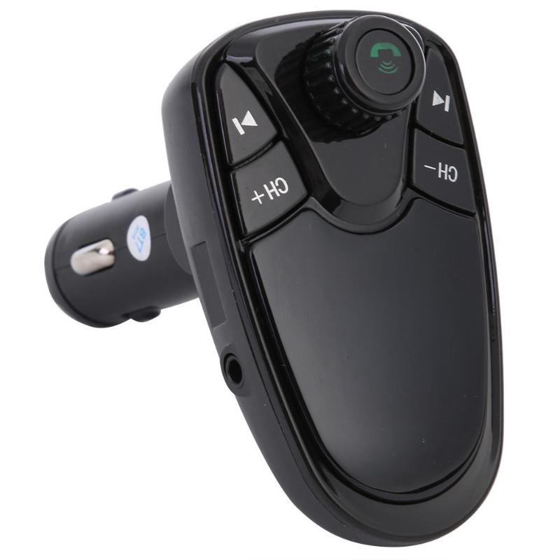 M1 Bluetooth Hands-free FM Transmitter Portable Power-off Memory Function CVC with Built-in Mic Dual USB Fast Charger