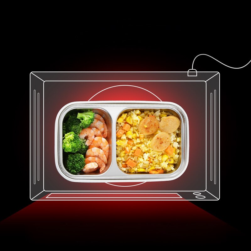 304 Stainless Insulated Lunch Box Sealed 2 Layer Compartment Lunch Box Portable Insulation Bag Anti-scalding Instant Noodle Bowl