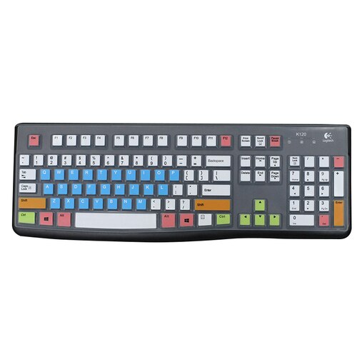 Keyboard Protection for Logitech K120 Keyboard MK120 Desktop Keyboard Protection Film Full Cover Button Cover Keyboard Cover: type7