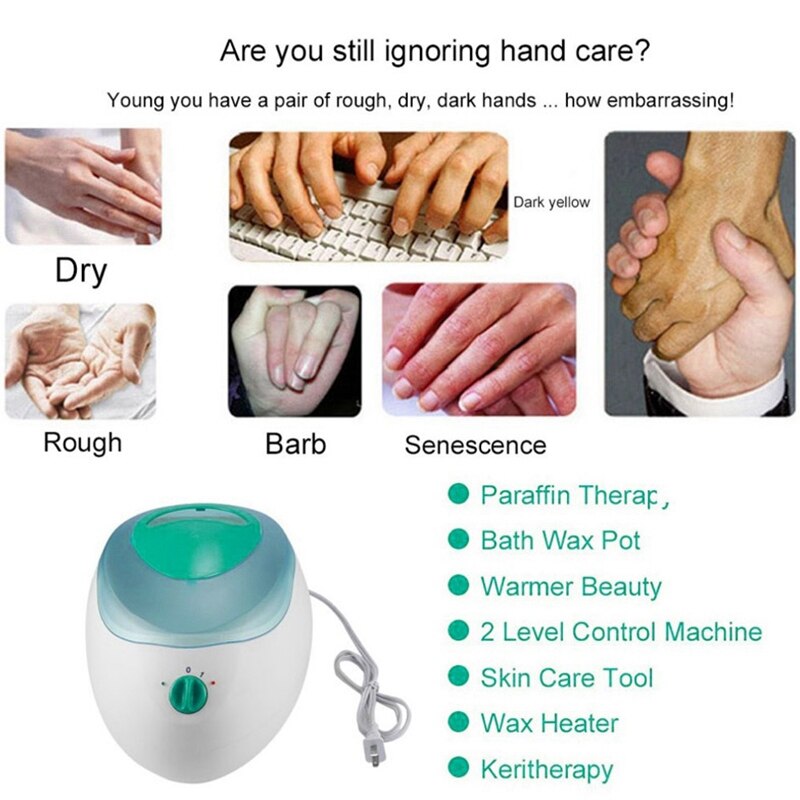 Cire Machine paraffine thérapie bain cire Pot plus équipement de Salon de beauté Spa 150W pour les mains et les pieds corps cire épilation ue