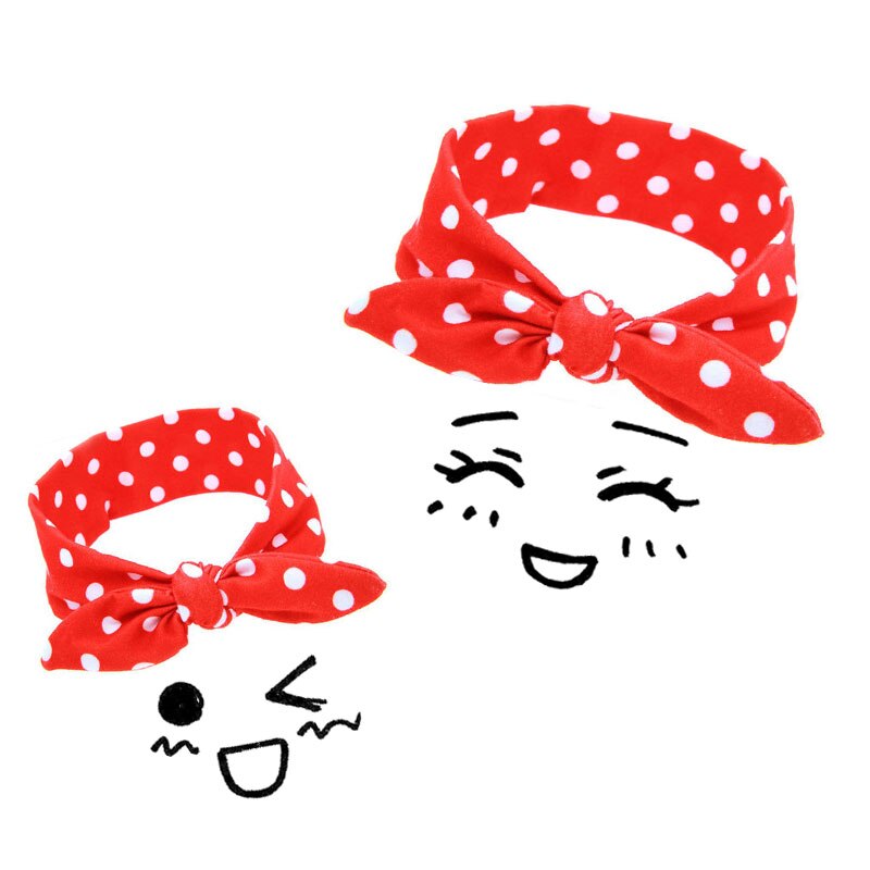 Bandeau de noël pour mère et fille, Turban élastique rouge à carreaux, de noël, 2 pièces/ensemble