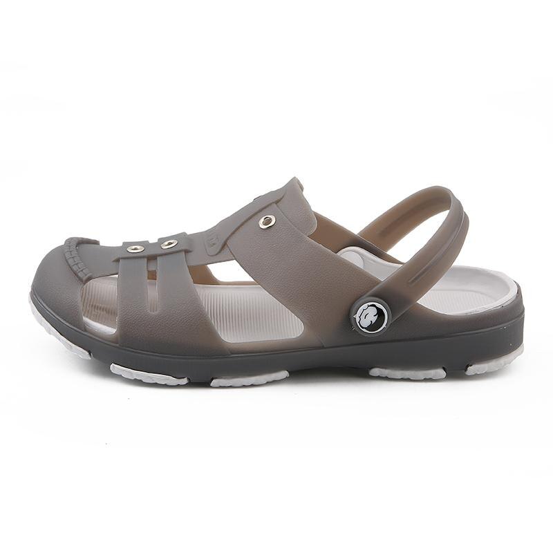 Original jardín Chanclas Zapatos de agua hombres Tenis deporte verano playa Aqua zapatilla sandalias de natación al aire libre zapatos de jardinería: Caqui oscuro / 10